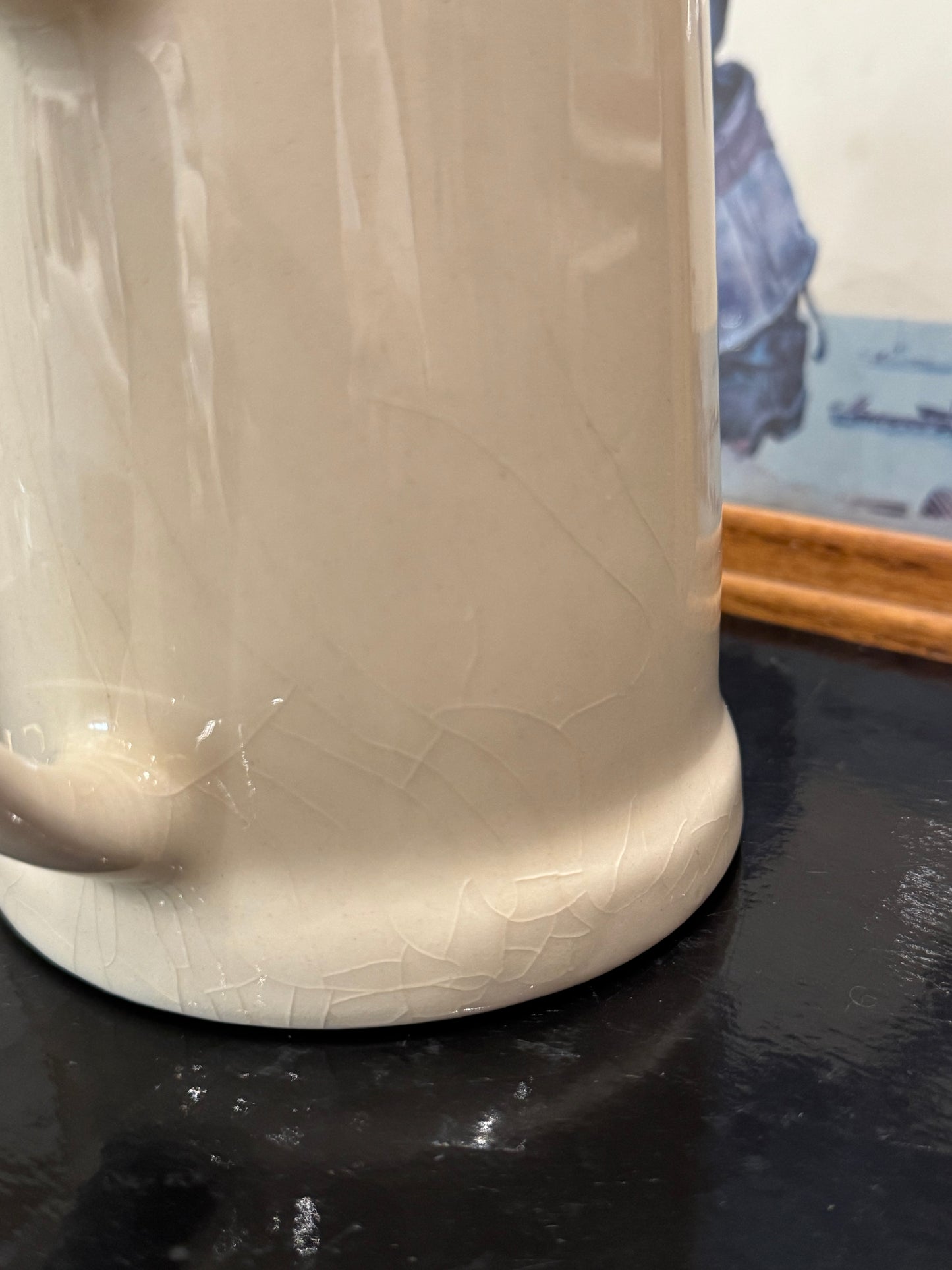 Vintage Cape Cod Massachusetts Mug, blue & ivory