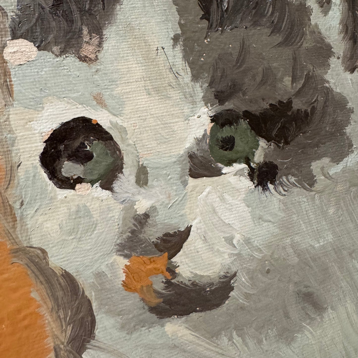 Vintage Painting Artwork of a  Kitten or Cat