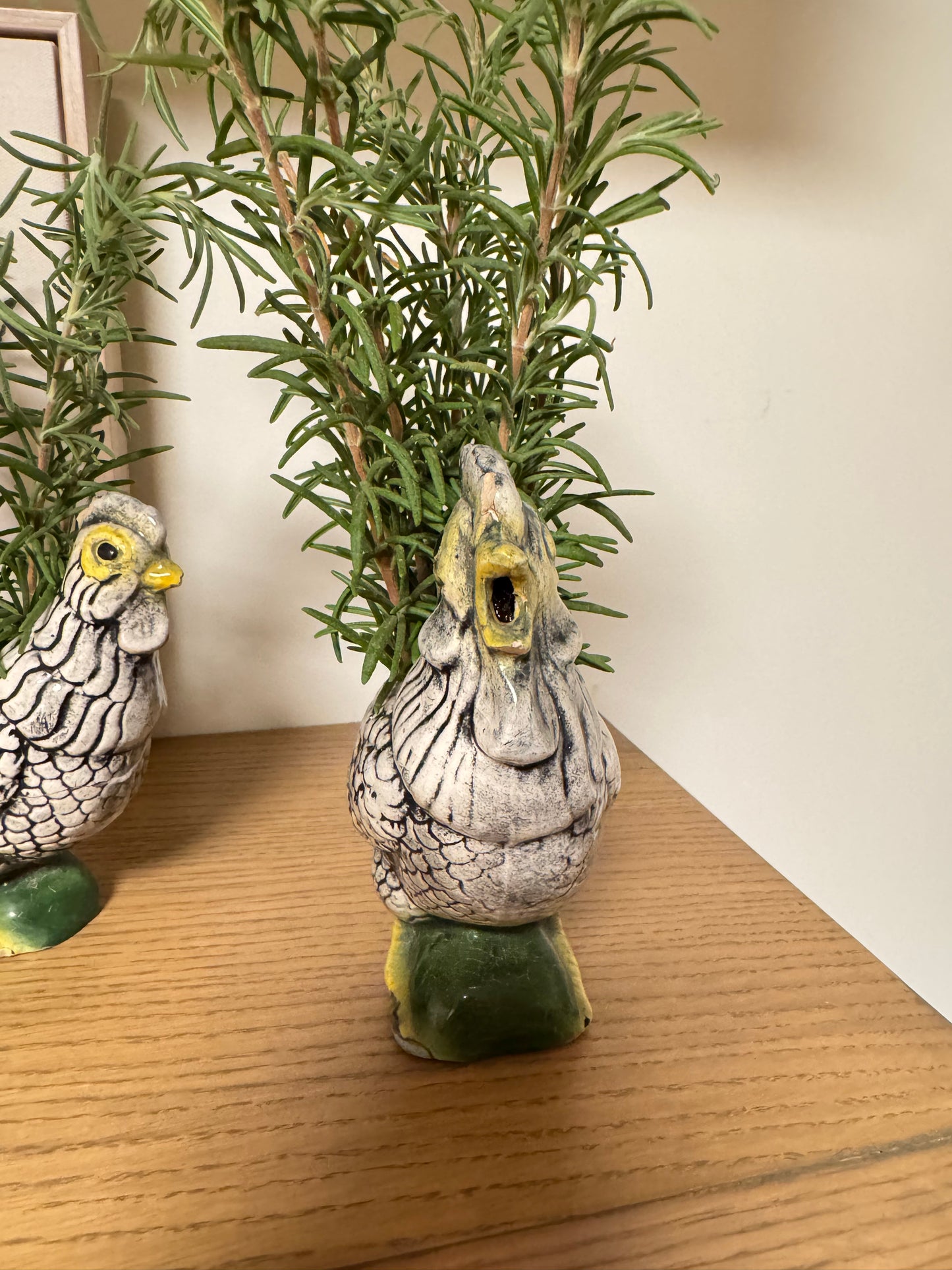 Vintage Rooster and Hen vessels