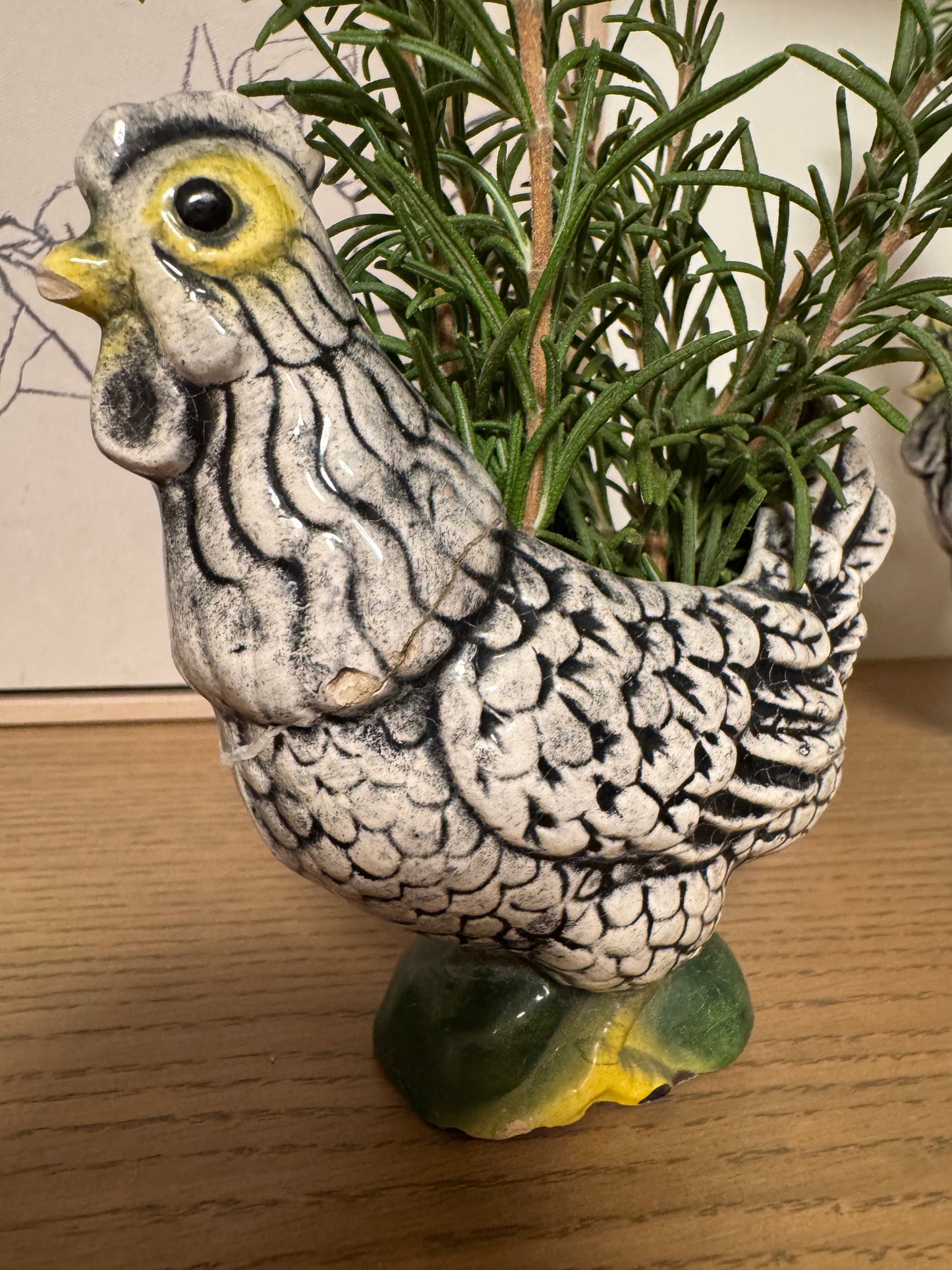Vintage Rooster and Hen vessels