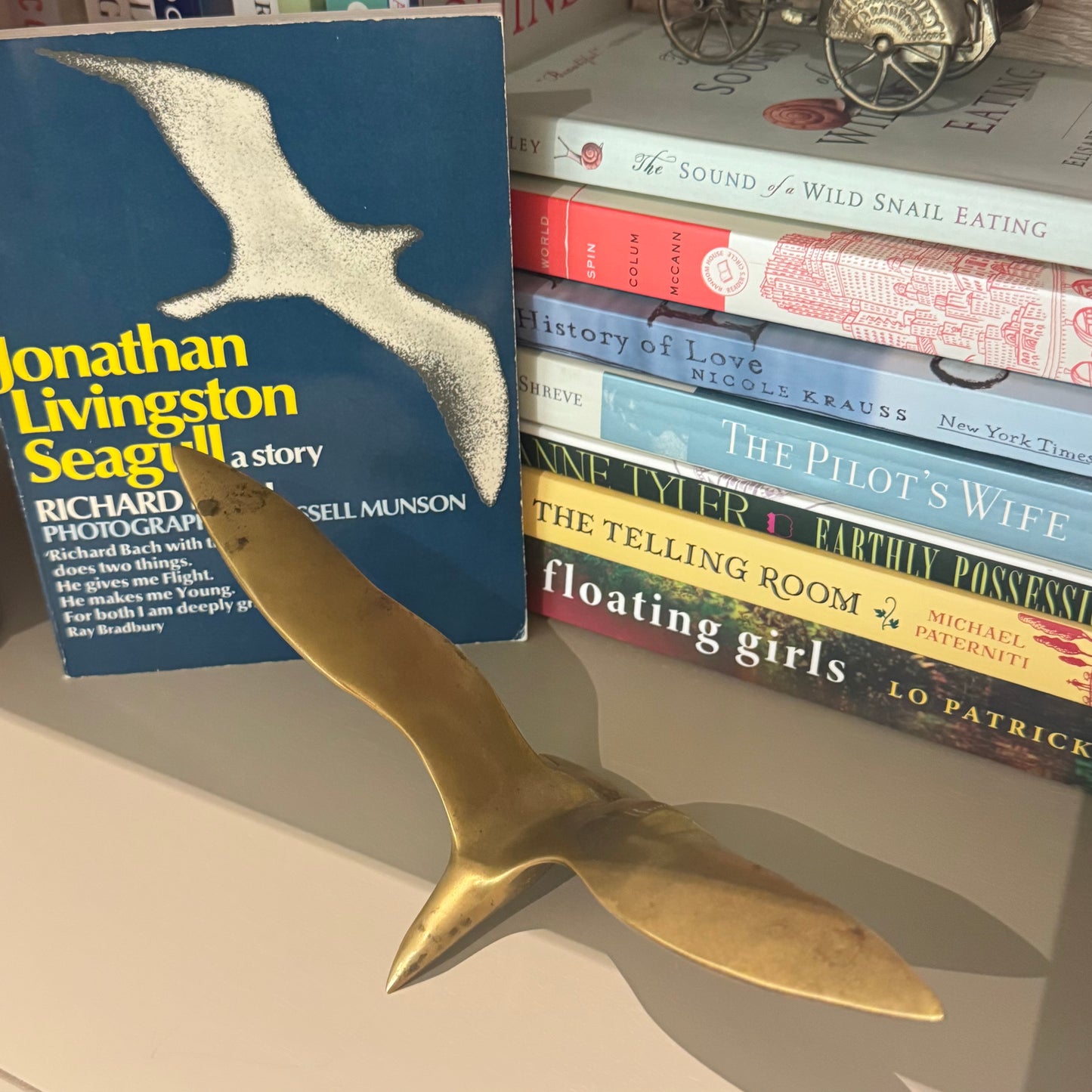 Vintage Brass Seagull Figurine
