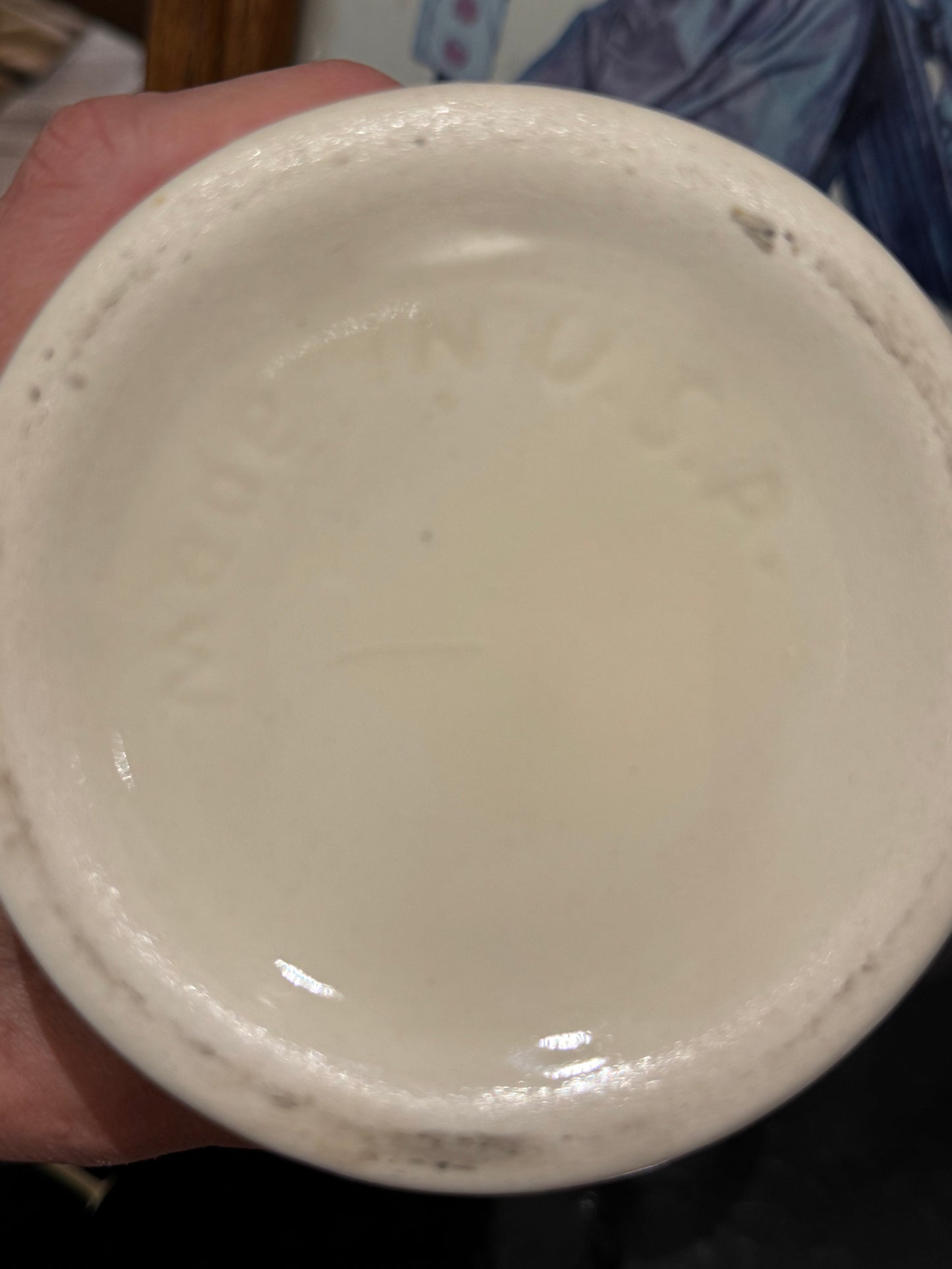 Vintage Cape Cod Massachusetts Mug, blue & ivory