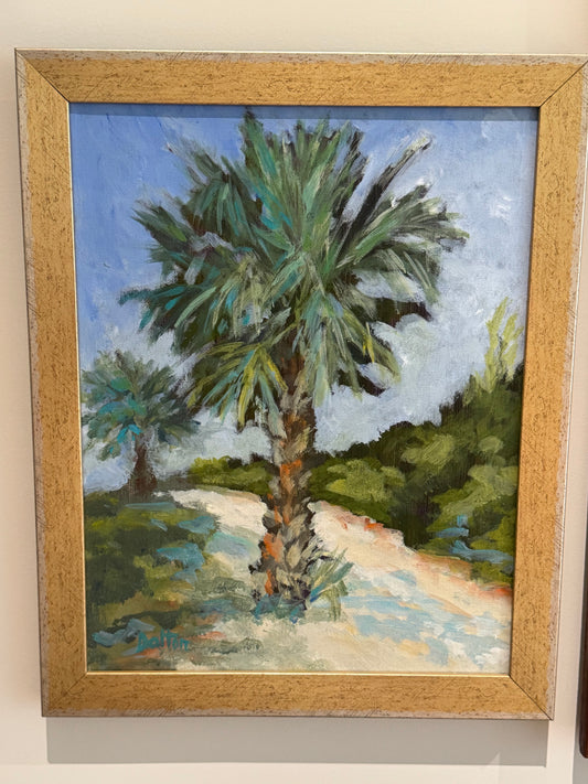 Stunning Landscape featuring Palm Tree(s) Signed Original Painting