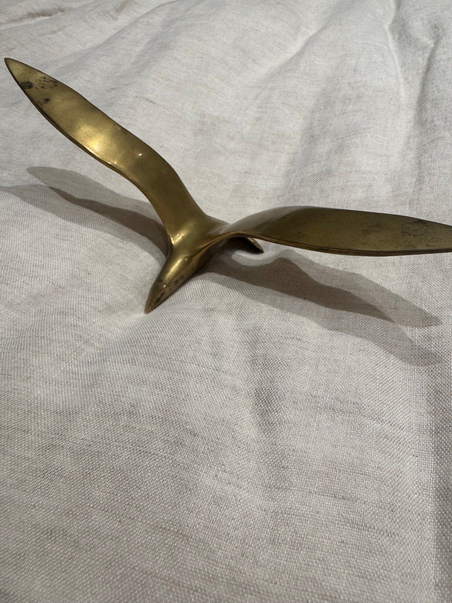 Vintage Brass Seagull Figurine