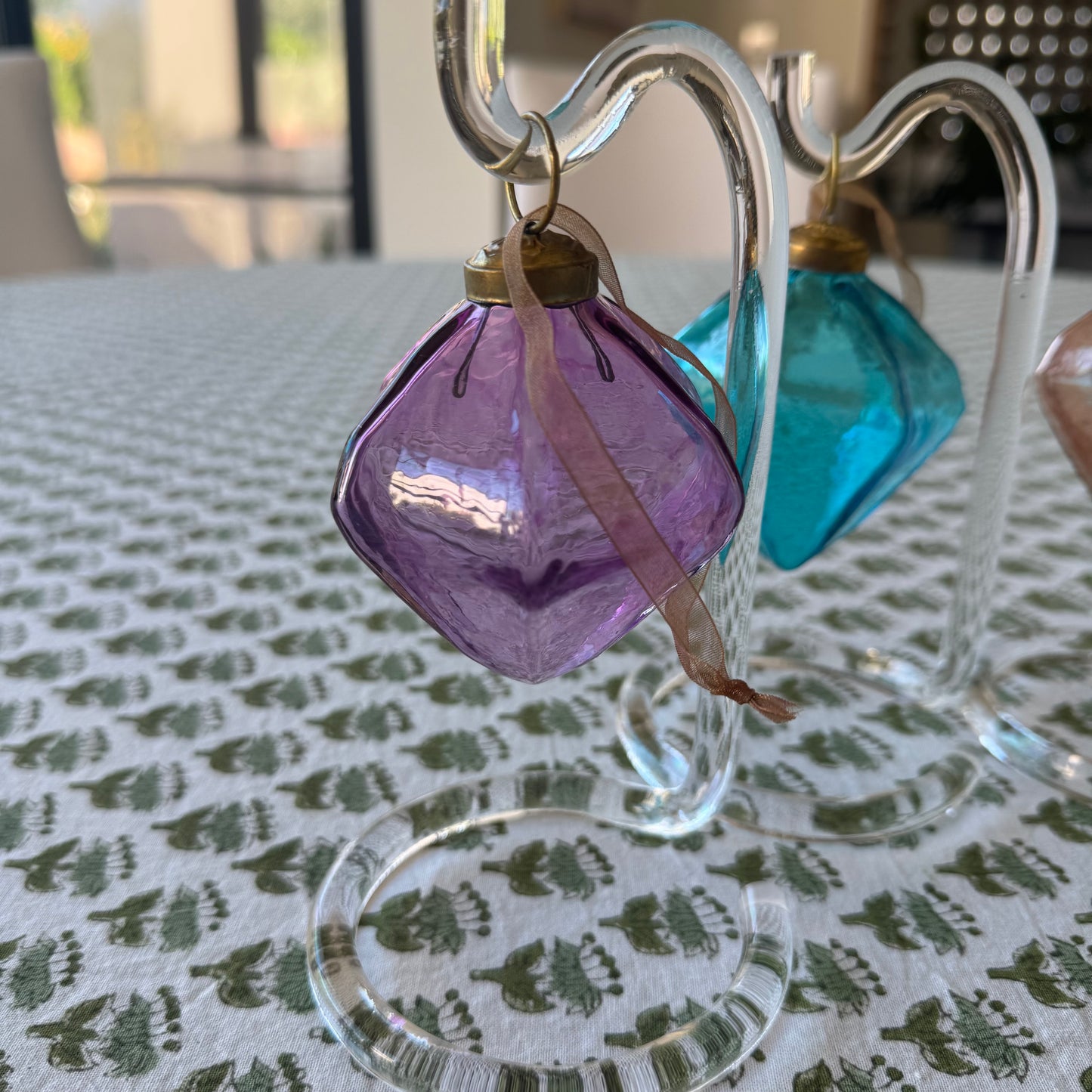 Purple Recycled Glass Ornament
