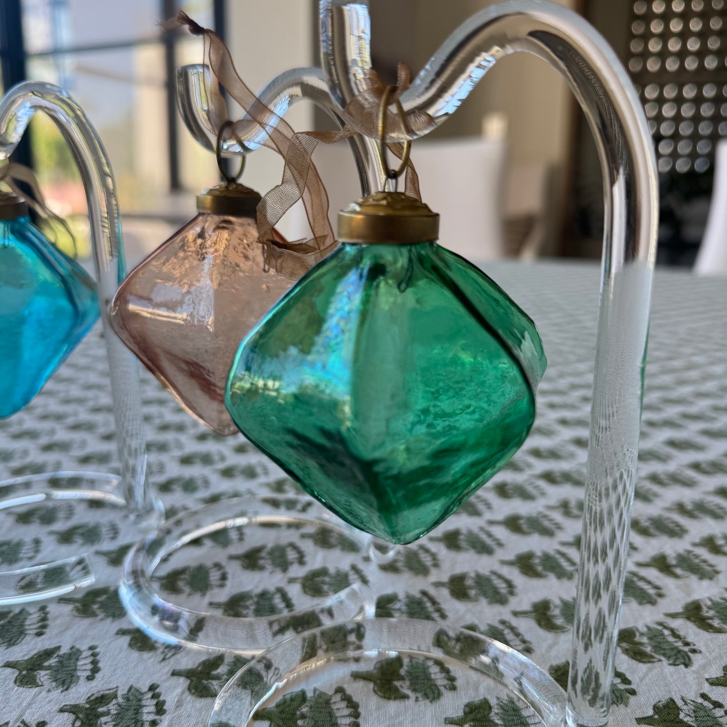 Green Recycled Glass Ornament