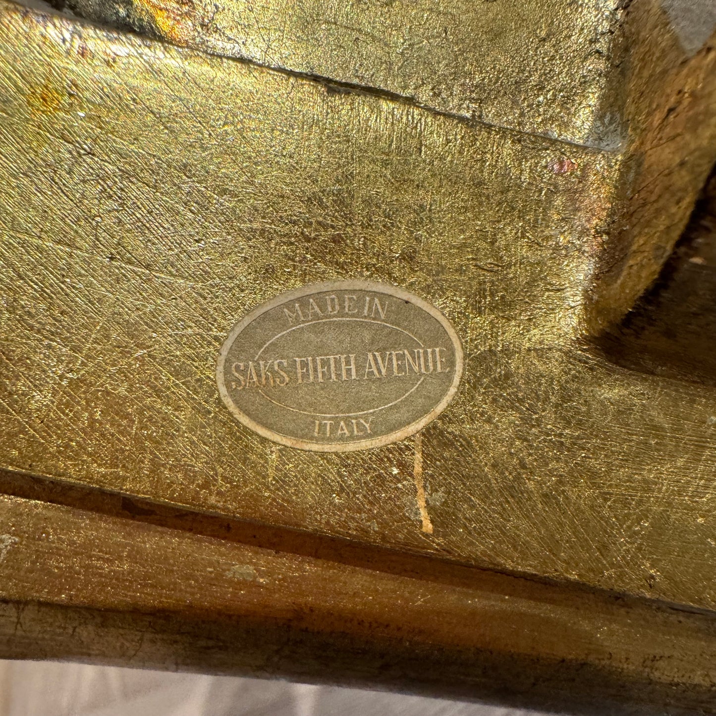 Vintage Painted Florentine Wood Side Tables / TV Trays