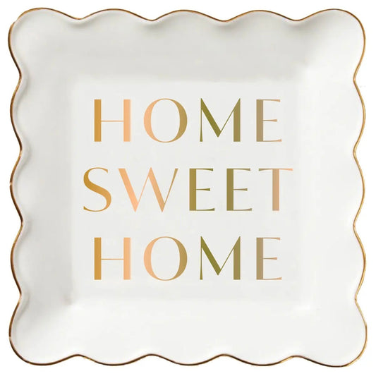 Home Sweet Home - Scalloped Trinket Dish