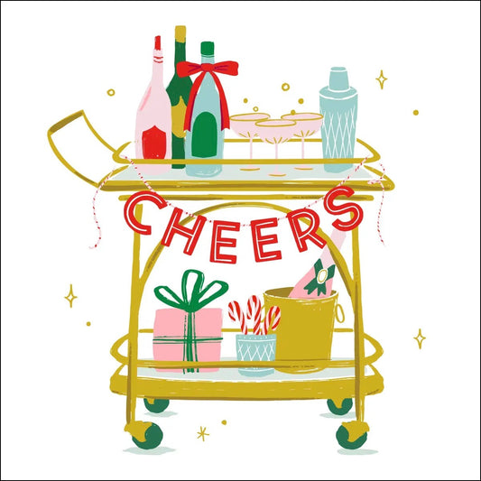 Cheers Bar Cart Cocktail Napkins - 20 Count
