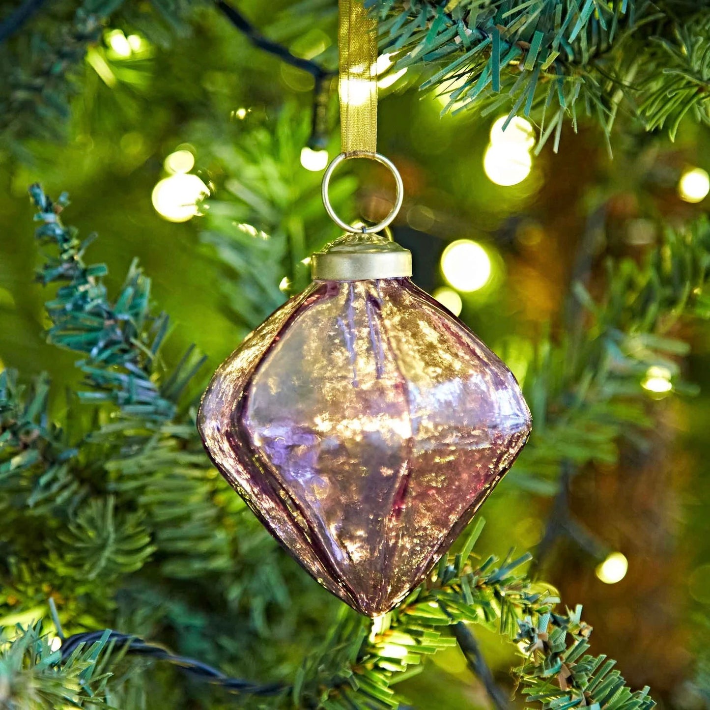 Purple Recycled Glass Ornament
