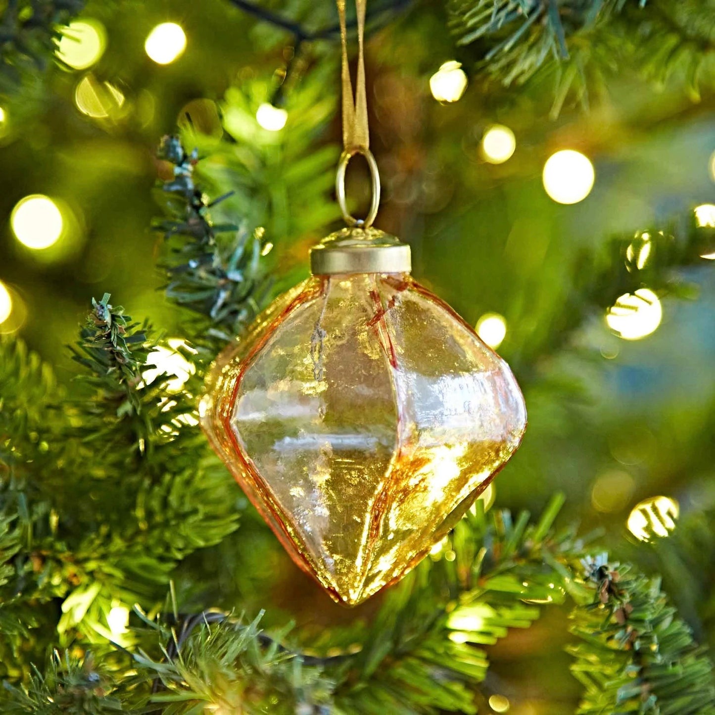 Apricot Recycled Glass Ornament